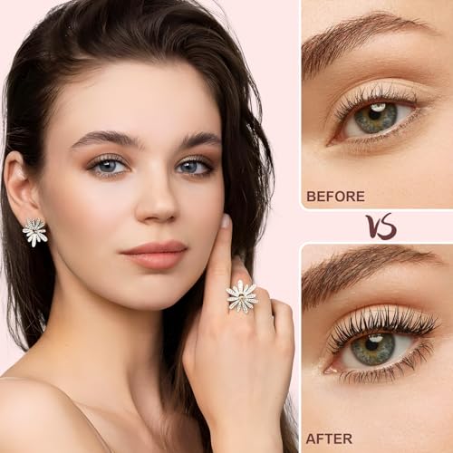 Trilumity Self Adhesive Reusable No Wispy Faux Mink Fiber - Black False Lashes