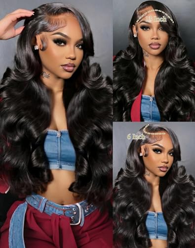 Trilumity 13X6 200 Density With Deep Wave Human Hair - Natural Color Hair Replacement Wig