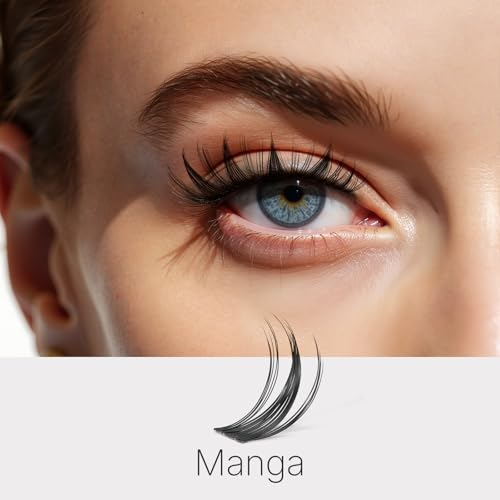 Trilumity Manga Lash Clusters Wispy Faux Mink Fiber - Black False Lashes