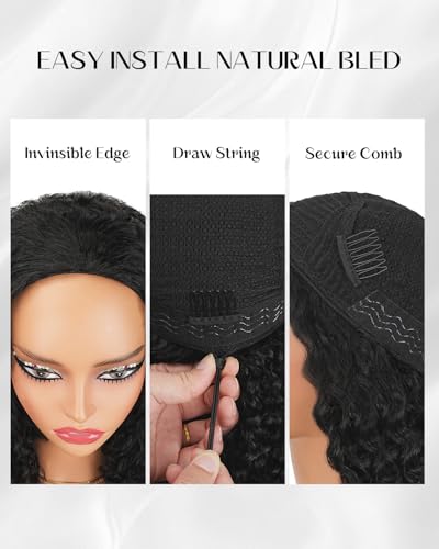 Trilumity Burmese Half Glueless Flip Straight Human Hair - Natural Black Hair Replacement Wig