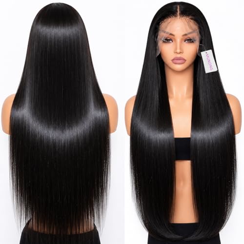 Trilumity 13X6 Straight With Straight Human Hair - Natural Black Hair Replacement Wig