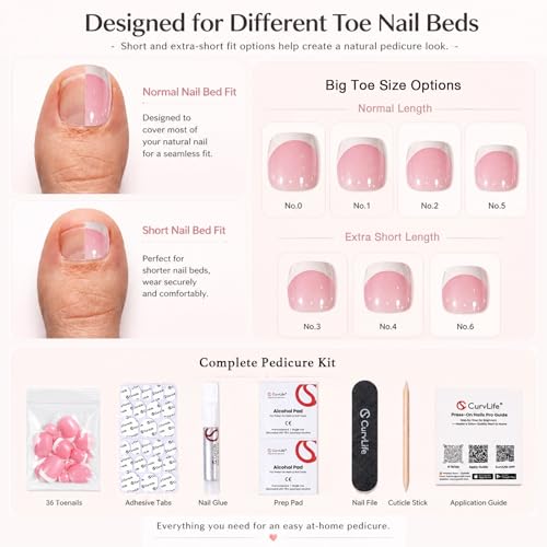 Trilumity Press On Toenails Design Short Square Soft Gel - Milky White Press On Nails