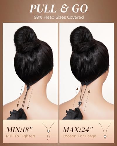 Trilumity 6X5 Glueless Wear Body Wave Human Hair - Natural Black Hair Replacement Wig