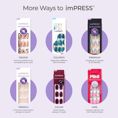 Trilumity Premium No Glue Mani Design Medium Almond Gel Reusable Set - Pink Press On Nails