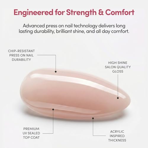 Trilumity Pearly Please Super White Extra Short Almond Soft Gel - White Press On Nails