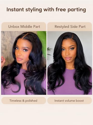 Trilumity Butterfly Cut 7X5 Glueless Body Wave Human Hair - Natural Black Hair Replacement Wig