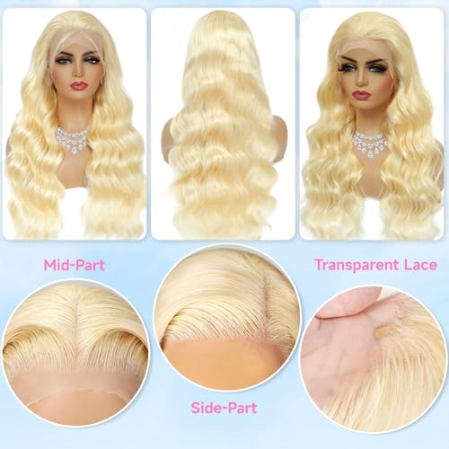 Trilumity 613 13X6 200 Body Wave Human Hair - Natural Black Hair Replacement Wig