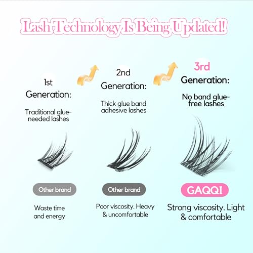 Trilumity Self Adhesive Clusters No Wispy Faux Mink Fiber - Clear False Lashes