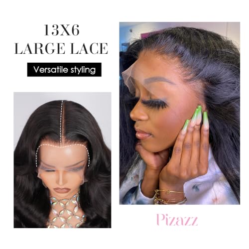 Trilumity 13X6 Hd Transparent Body Wave Human Hair - Natural Black Hair Replacement Wig