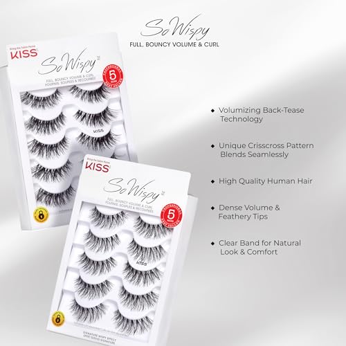 Trilumity So Pompadour Includes Of Wispy Faux Mink Fiber - Clear False Lashes
