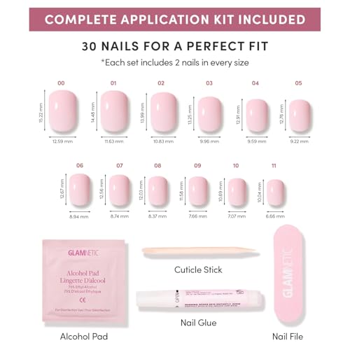 Trilumity Sugar Bb Spring Nails Short Almond Soft Gel - Pink Press On Nails