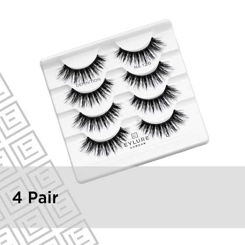 Trilumity Dramatic Definition Wispy Cat Eye Faux Mink Fiber - Black False Lashes