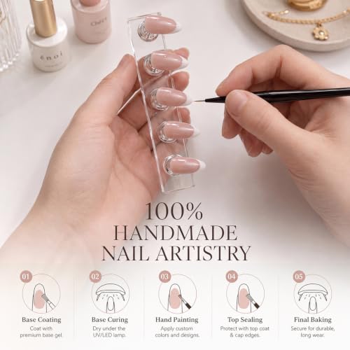 Trilumity Baby Blue Nails With Short Almond Acrylic - Baby Blue Press On Nails