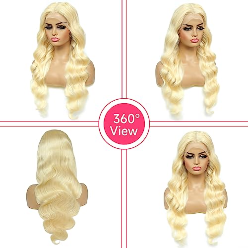 Trilumity 613 13X6 200 Density Body Wave Human Hair - 613 Blonde Hair Replacement Wig