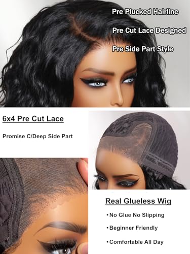 Trilumity Water Wave 100% Human Hair - Natural Black Hair Replacement Wig