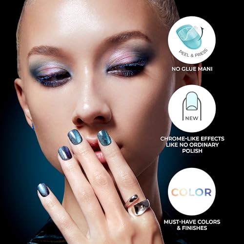 Trilumity Premium No Glue Mani Color Short Squoval Gel Reusable Set - Pink Press On Nails