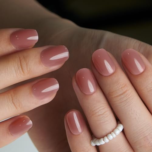 Trilumity Extra Honey Peach Pink Extra Short Square Soft Gel - Pink Press On Nails