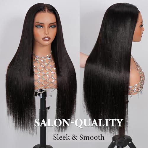 Trilumity 13X6 Front Pre Straight Human Hair - Natural Black Hair Replacement Wig