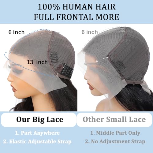 Trilumity 13X6 200 Density 12A Body Wave 100% Human Hair - Natural Color Hair Replacement Wig