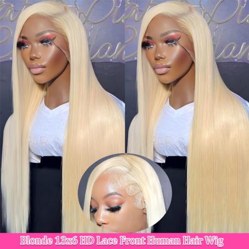 Trilumity 613 Blonde 13X6 Straight Human Hair - 613 Blonde Hair Replacement Wig