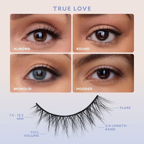 Trilumity Effortless Self-Adhesive Strip Faux Mink Fiber - Black False Lashes