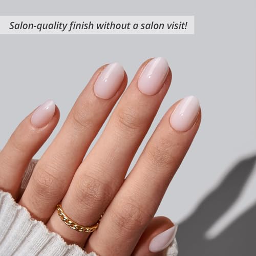 Trilumity Power Calm Extra Nude Extra Short Almond Soft Gel - Nude Pink Press On Nails