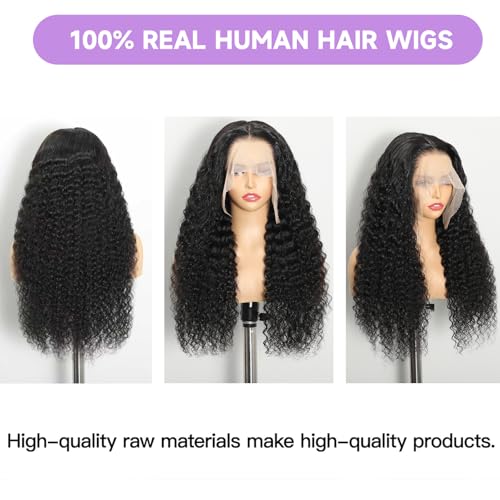 Trilumity With Baby Hair 200 Deep Wave Human Hair - Natural Color Hair Replacement Wig