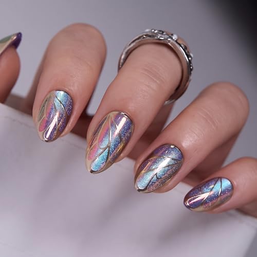 Trilumity Press On Nails Reusable Short Almond Soft Gel - Nude Pink Press On Nails