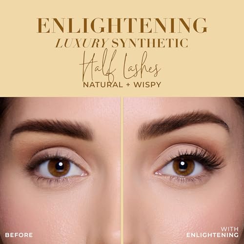 Trilumity Luxury Synthetic Half Wispy Faux Mink Fiber - Black False Lashes