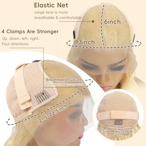 Trilumity 613 Straight Blonde 613 Straight Human Hair - Natural Black Hair Replacement Wig