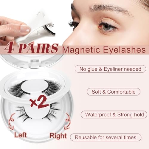 Trilumity Magnetic Soft Wispy Faux Mink Fiber - Black False Lashes
