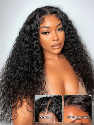Trilumity Water 13X6 Glueless Pre Water Wave 100% Human Hair - Natural Black Hair Replacement Wig