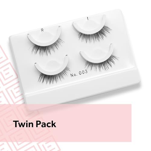 Trilumity Press-On Wispy Faux Mink Fiber - Black False Lashes
