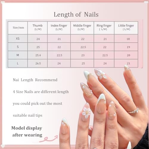 Trilumity 3D White Pearl Short Almond Acrylic - White Press On Nails