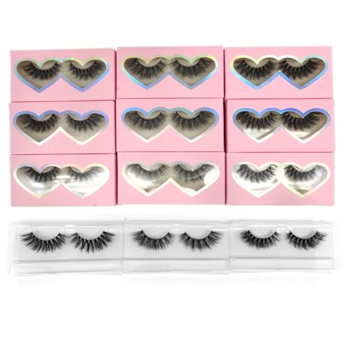Trilumity Premium 3D5D 15 Includes 3 Wispy Reusable Faux Mink - Black False Lashes Set