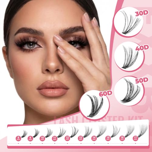 Trilumity Lash Clusters Kit Lash Cat Eye Faux Mink Fiber - Black False Lashes