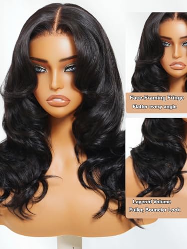 Trilumity Butterfly Cut 7X5 Glueless Body Wave Human Hair - Natural Black Hair Replacement Wig