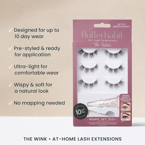Trilumity Wink Ready Set Natural Faux Mink Fiber - Black False Lashes