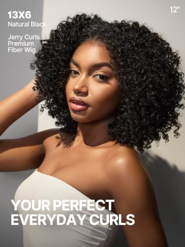 Trilumity Short For Women Curly Human Hair - Natural Black Hair Replacement Wig
