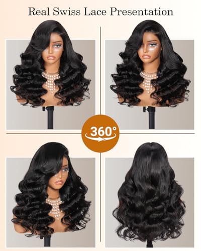 Trilumity Skinlike 5X5 Closure Glueless Body Wave Human Hair - Natural Black Hair Replacement Wig