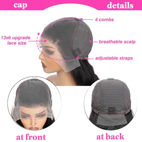 Trilumity Water 13X6 Front Water Wave Human Hair - Natural Black Hair Replacement Wig