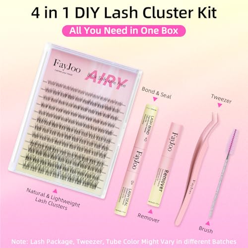 Trilumity Lash Clusters Kit C Wispy Faux Mink Fiber - Black False Lashes