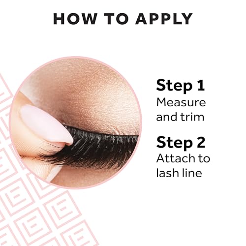 Trilumity Pre-Glued Light Wispy Faux Mink Fiber - Black False Lashes