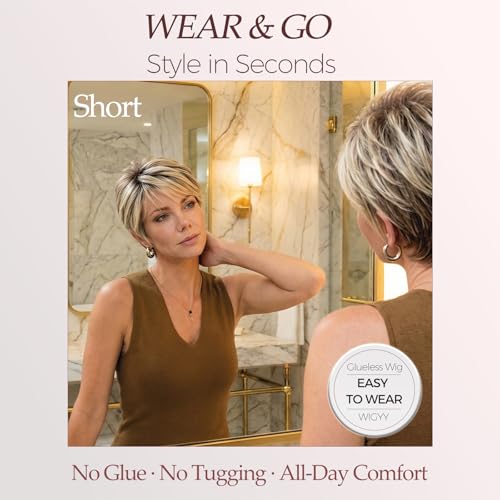 Trilumity Short Pixie For Curly Synthetic Fiber - Natural Black Hair Replacement Wig