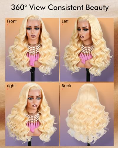 Trilumity 613 13X6 200 Body Wave Human Hair - Natural Black Hair Replacement Wig