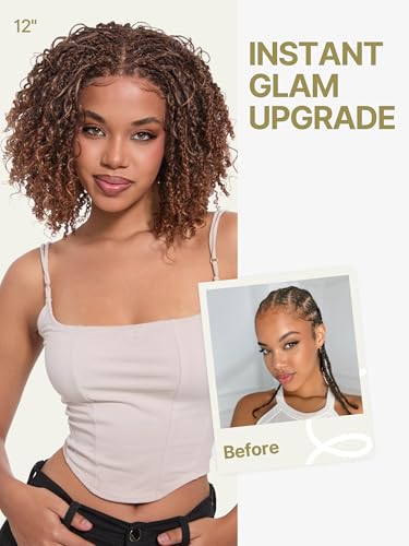 Trilumity 12'' Straight Synthetic Fiber - Brown Hair Replacement Wig