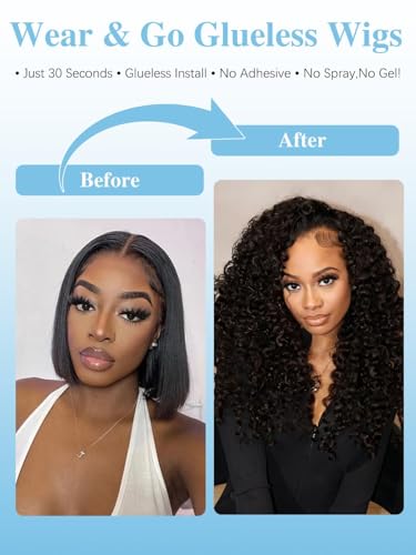 Trilumity Burmese Half For Women Curly Human Hair - Natural Black Hair Replacement Wig