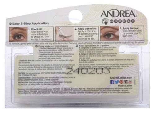 Trilumity Strip Style 45 Faux Mink Fiber - Black False Lashes
