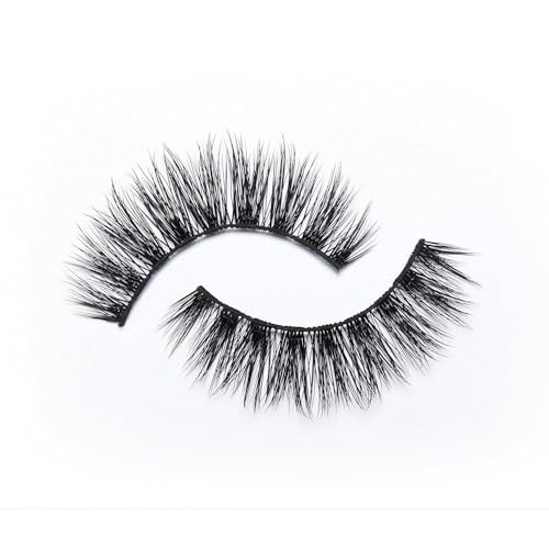 Trilumity Luxe Silk Wispy Cat Eye Faux Mink Fiber - Black False Lashes