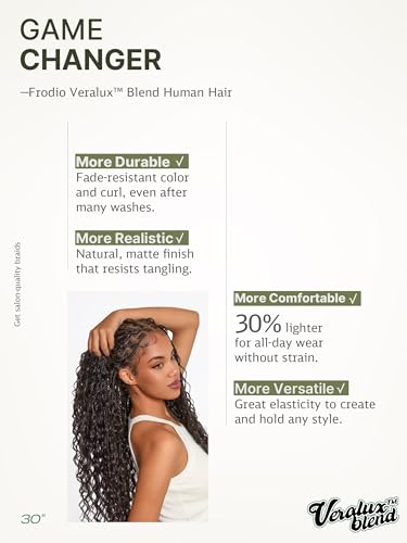 Trilumity Braided Straight 100% Human Hair - Natural Black Hair Replacement Wig